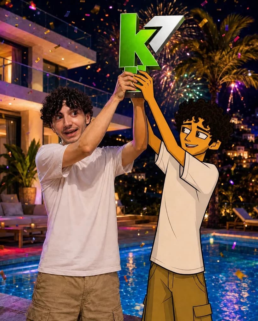 Il post Instagram con l'annuncio del vincitore di Kick Seven